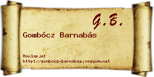 Gombócz Barnabás névjegykártya